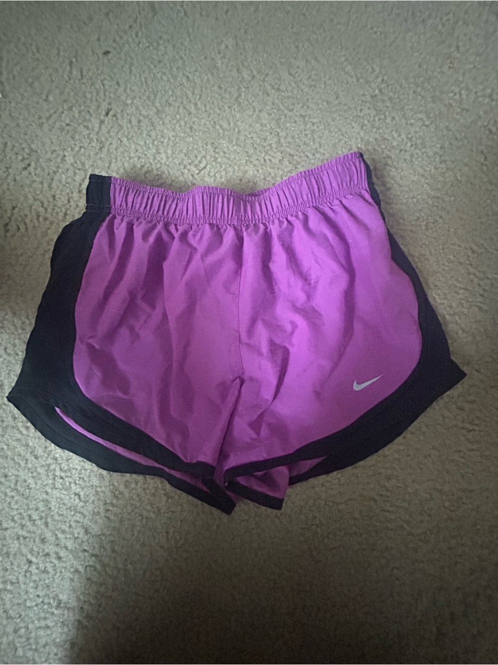 Nike Women's Magenta Athletic Shorts with Black Trim